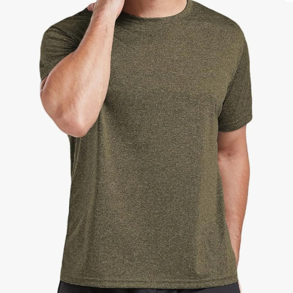 Men's XXL Dry Fit Short Sleeve T Shirt Army Green